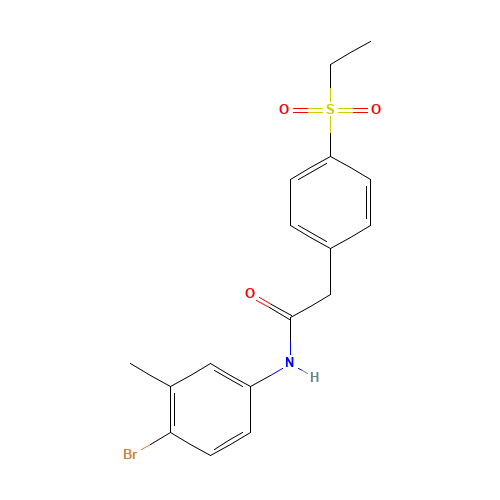N-(4-bromo-3-methylphenyl)-2-(4-ethylsulfonylphenyl)acetamide (CAS: 1426804-76-3) - Related Chemical Product