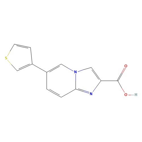 6-thiophen-3-ylimidazo[1,2-a]pyridine-2-carboxylic acid (CAS: 1167626-77-8) - Related Chemical Product