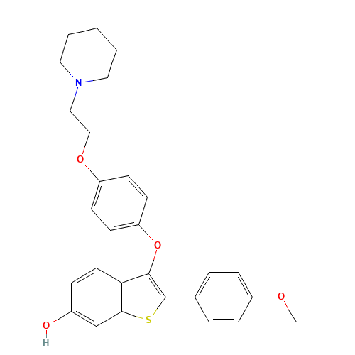2-(4-methoxyphenyl)-3-[4-(2-piperidin-1-ylethoxy)phenoxy]-1-benzothiophen-6-ol (CAS: 182133-25-1) - Related Chemical Product