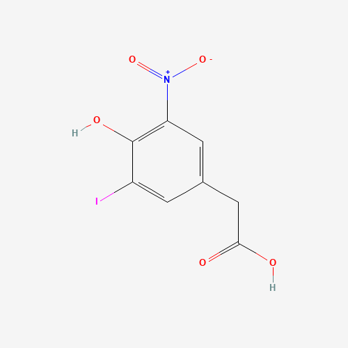 2-(4-hydroxy-3-iodo-5-nitrophenyl)acetic acid (CAS: 2646-51-7) - Chemical Structure and Molecular Formula 