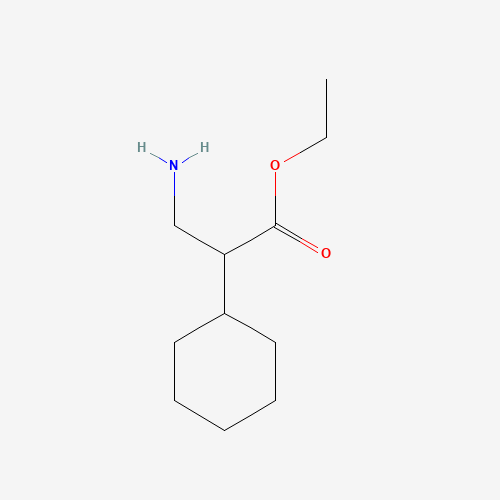 ethyl 3-amino-2-cyclohexylpropanoate (CAS: 91370-48-8) - Chemical Structure and Molecular Formula 