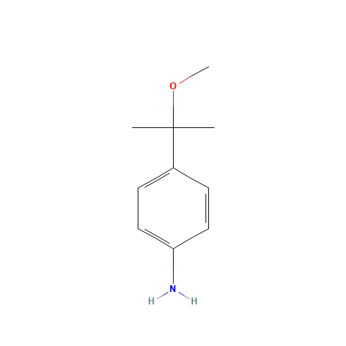 4-(2-methoxypropan-2-yl)aniline (CAS: 577782-01-5) - Chemical Structure and Molecular Formula 