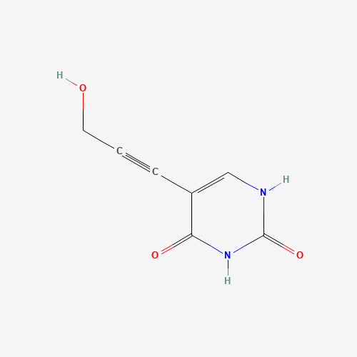 5-(3-hydroxyprop-1-ynyl)-1H-pyrimidine-2,4-dione (CAS: 570409-74-4) - Chemical Structure and Molecular Formula 