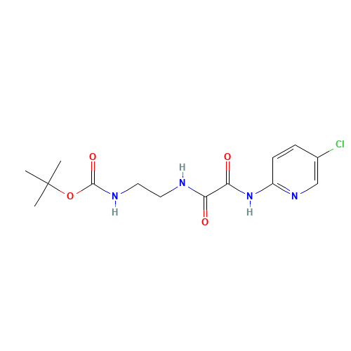 tert-butyl N-[2-[[2-[(5-chloropyridin-2-yl)amino]-2-oxoacetyl]amino]ethyl]carbamate (CAS: 721926-77-8) - Chemical Structure and Molecular Formula 