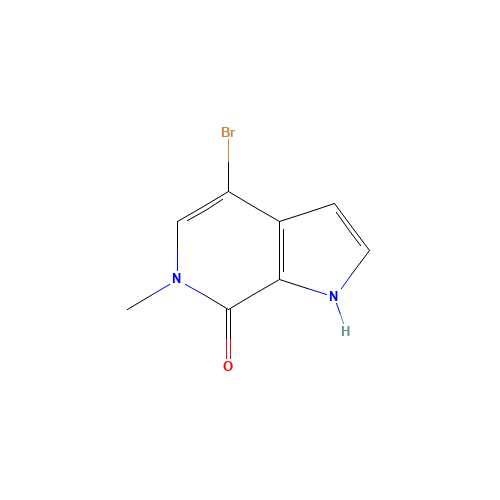 4-bromo-6-methyl-1H-pyrrolo[2,3-c]pyridin-7-one (CAS: 1361481-63-1) - Chemical Structure and Molecular Formula 