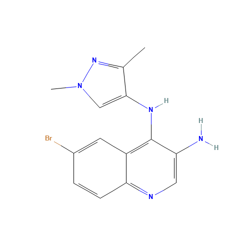6-bromo-4-N-(1,3-dimethylpyrazol-4-yl)quinoline-3,4-diamine (CAS: 1257553-08-4) - Related Chemical Product