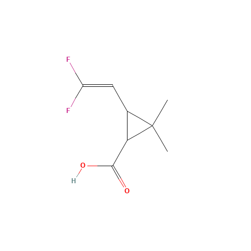 3-(2,2-difluoroethenyl)-2,2-dimethylcyclopropane-1-carboxylic acid (CAS: 66069-56-5) - Related Chemical Product