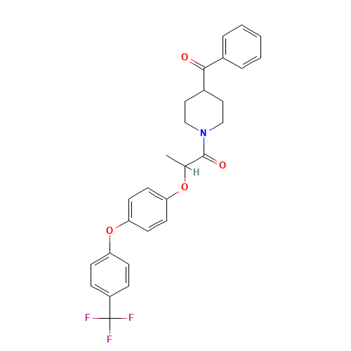 1-(4-benzoylpiperidin-1-yl)-2-[4-[4-(trifluoromethyl)phenoxy]phenoxy]propan-1-one (CAS: 260555-61-1) - Related Chemical Product