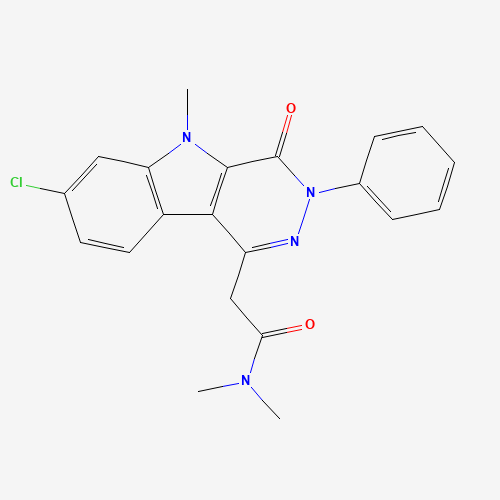 2-(7-chloro-5-methyl-4-oxo-3-phenylpyridazino[4,5-b]indol-1-yl)-N,N-dimethylacetamide (CAS: 220448-02-2) - Related Chemical Product