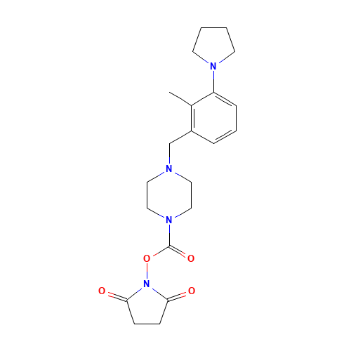 (2,5-dioxopyrrolidin-1-yl) 4-[(2-methyl-3-pyrrolidin-1-ylphenyl)methyl]piperazine-1-carboxylate (CAS: 1460033-10-6) - Related Chemical Product