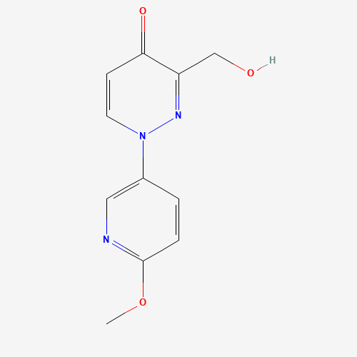 3-(hydroxymethyl)-1-(6-methoxypyridin-3-yl)pyridazin-4-one (CAS: 1314396-90-1) - Chemical Structure and Molecular Formula 