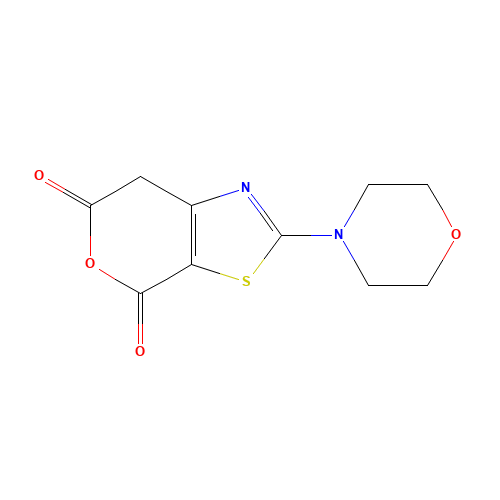 2-morpholin-4-yl-7H-pyrano[4,3-d][1,3]thiazole-4,6-dione (CAS: 1384053-31-9) - Chemical Structure and Molecular Formula 