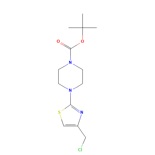 tert-butyl 4-[4-(chloromethyl)-1,3-thiazol-2-yl]piperazine-1-carboxylate (CAS: 294622-51-8) - Related Chemical Product