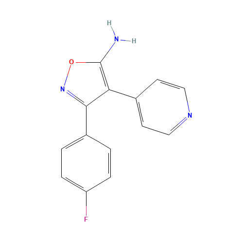3-(4-fluorophenyl)-4-pyridin-4-yl-1,2-oxazol-5-amine (CAS: 262364-88-5) - Related Chemical Product