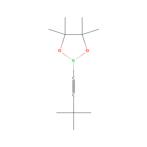 2-(3,3-dimethylbut-1-ynyl)-4,4,5,5-tetramethyl-1,3,2-dioxaborolane (CAS: 159087-41-9) - Chemical Structure and Molecular Formula 