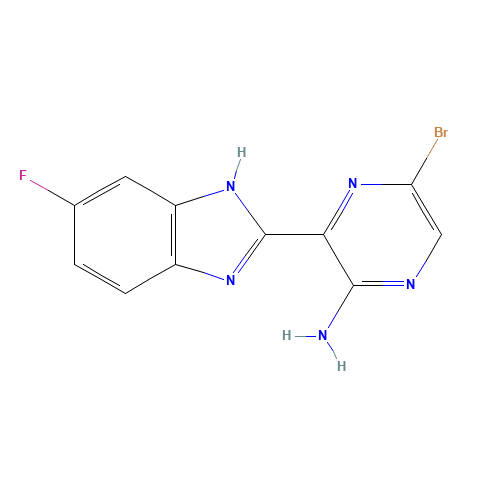 5-bromo-3-(6-fluoro-1H-benzimidazol-2-yl)pyrazin-2-amine (CAS: 1100095-00-8) - Related Chemical Product