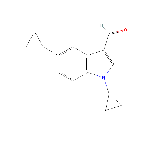 1,5-dicyclopropylindole-3-carbaldehyde (CAS: 1350760-59-6) - Related Chemical Product