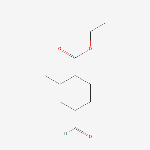 ethyl 4-formyl-2-methylcyclohexane-1-carboxylate (CAS: 1411987-14-8) - Chemical Structure and Molecular Formula 