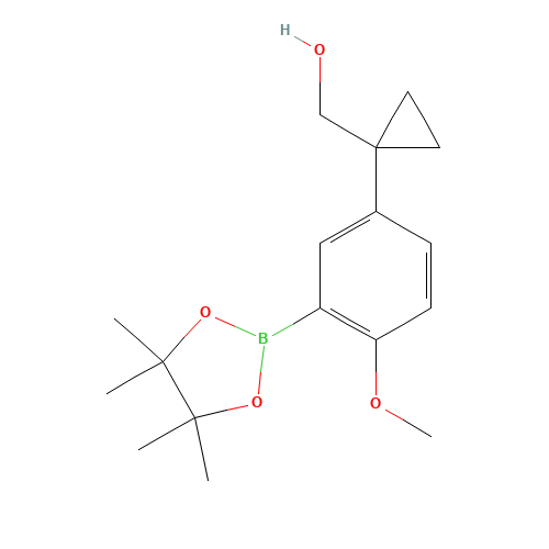 [1-[4-methoxy-3-(4,4,5,5-tetramethyl-1,3,2-dioxaborolan-2-yl)phenyl]cyclopropyl]methanol (CAS: 944280-21-1) - Related Chemical Product