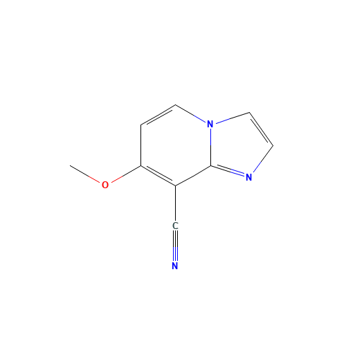 7-methoxyimidazo[1,2-a]pyridine-8-carbonitrile (CAS: 834869-04-4) - Chemical Structure and Molecular Formula 