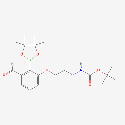 tert-butyl N-[3-[3-formyl-2-(4,4,5,5-tetramethyl-1,3,2-dioxaborolan-2-yl)phenoxy]propyl]carbamate (CAS: 1093644-17-7) - Related Chemical Product