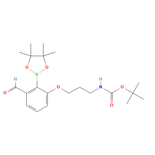 tert-butyl N-[3-[3-formyl-2-(4,4,5,5-tetramethyl-1,3,2-dioxaborolan-2-yl)phenoxy]propyl]carbamate (CAS: 1093644-17-7) - Related Chemical Product