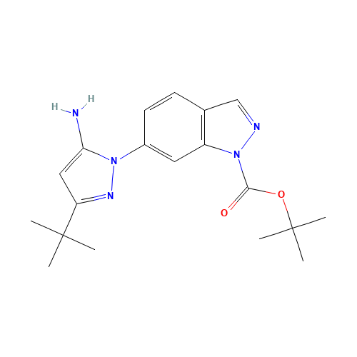 tert-butyl 6-(5-amino-3-tert-butylpyrazol-1-yl)indazole-1-carboxylate (CAS: 897374-20-8) - Related Chemical Product