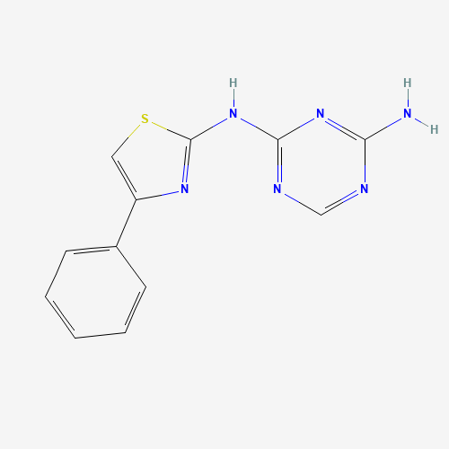 2-N-(4-phenyl-1,3-thiazol-2-yl)-1,3,5-triazine-2,4-diamine (CAS: 333735-68-5) - Related Chemical Product