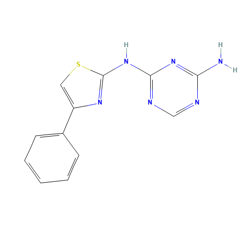 2-N-(4-phenyl-1,3-thiazol-2-yl)-1,3,5-triazine-2,4-diamine (CAS: 333735-68-5) - Related Chemical Product