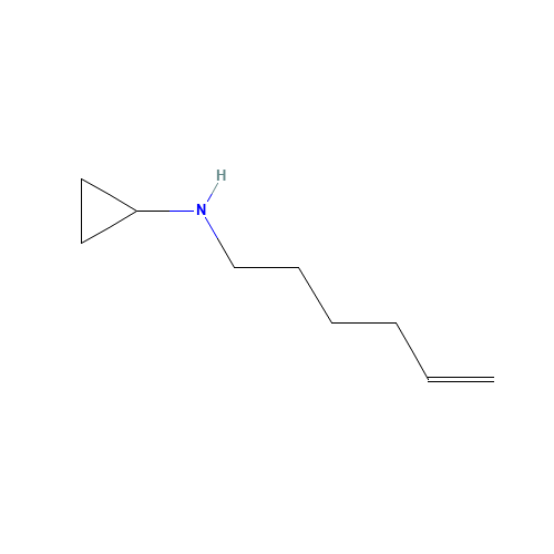N-hex-5-enylcyclopropanamine (CAS: 1340368-76-4) - Chemical Structure and Molecular Formula 