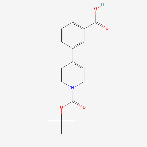 3-[1-[(2-methylpropan-2-yl)oxycarbonyl]-3,6-dihydro-2H-pyridin-4-yl]benzoic acid (CAS: 1056166-13-2) - Related Chemical Product