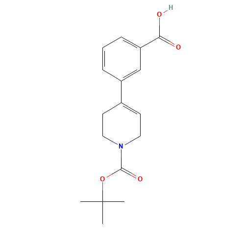 3-[1-[(2-methylpropan-2-yl)oxycarbonyl]-3,6-dihydro-2H-pyridin-4-yl]benzoic acid (CAS: 1056166-13-2) - Related Chemical Product