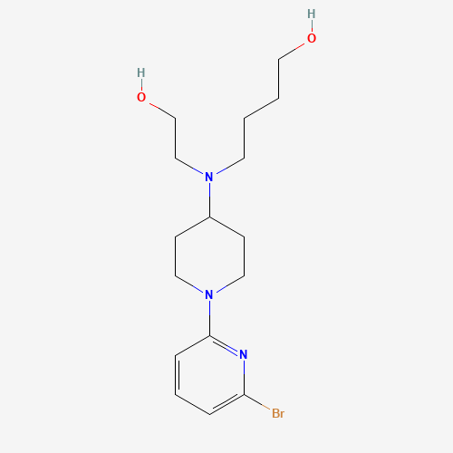 4-[[1-(6-bromopyridin-2-yl)piperidin-4-yl]-(2-hydroxyethyl)amino]butan-1-ol (CAS: 1312464-76-8) - Chemical Structure and Molecular Formula 