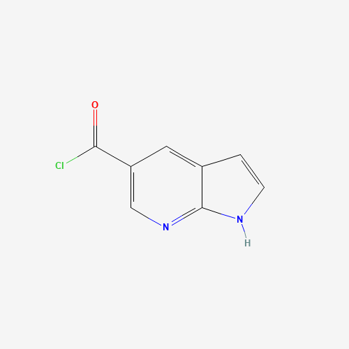 1H-pyrrolo[2,3-b]pyridine-5-carbonyl chloride (CAS: 1196987-68-4) - Chemical Structure and Molecular Formula 