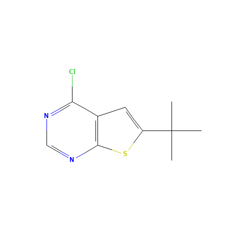 6-tert-butyl-4-chlorothieno[2,3-d]pyrimidine (CAS: 439692-55-4) - Chemical Structure and Molecular Formula 