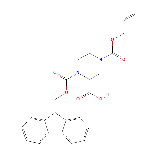 1-(9H-fluoren-9-ylmethoxycarbonyl)-4-prop-2-enoxycarbonylpiperazine-2-carboxylic acid (CAS: 898289-65-1) - Related Chemical Product