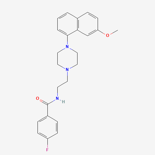 4-fluoro-N-[2-[4-(7-methoxynaphthalen-1-yl)piperazin-1-yl]ethyl]benzamide (CAS: 135722-25-7) - Related Chemical Product