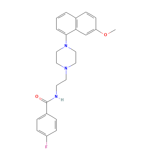 4-fluoro-N-[2-[4-(7-methoxynaphthalen-1-yl)piperazin-1-yl]ethyl]benzamide (CAS: 135722-25-7) - Related Chemical Product