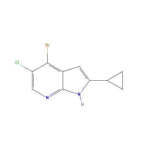 4-bromo-5-chloro-2-cyclopropyl-1H-pyrrolo[2,3-b]pyridine (CAS: 1187449-10-0) - Related Chemical Product