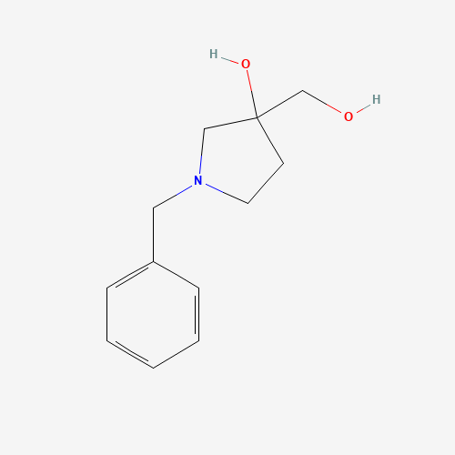 1-benzyl-3-(hydroxymethyl)pyrrolidin-3-ol (CAS: 1393732-45-0) - Chemical Structure and Molecular Formula 