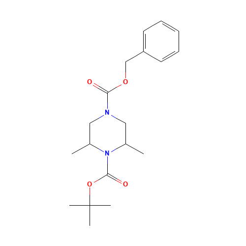4-O-benzyl 1-O-tert-butyl 2,6-dimethylpiperazine-1,4-dicarboxylate (CAS: 1207455-37-5) - Related Chemical Product