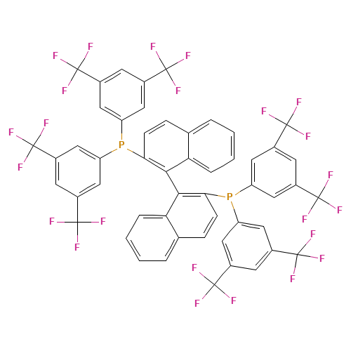 [1-[2-bis[3,5-bis(trifluoromethyl)phenyl]phosphanylnaphthalen-1-yl]naphthalen-2-yl]-bis[3,5-bis(trifluoromethyl)phenyl]phosphane (CAS: 220196-32-7) - Related Chemical Product