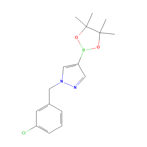 1-[(3-chlorophenyl)methyl]-4-(4,4,5,5-tetramethyl-1,3,2-dioxaborolan-2-yl)pyrazole (CAS: 1415825-07-8) - Related Chemical Product