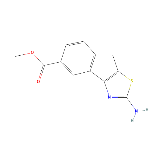 methyl 2-amino-4H-indeno[1,2-d][1,3]thiazole-7-carboxylate (CAS: 1245648-02-5) - Chemical Structure and Molecular Formula 