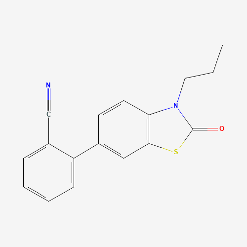 2-(2-oxo-3-propyl-1,3-benzothiazol-6-yl)benzonitrile (CAS: 1345960-64-6) - Chemical Structure and Molecular Formula 