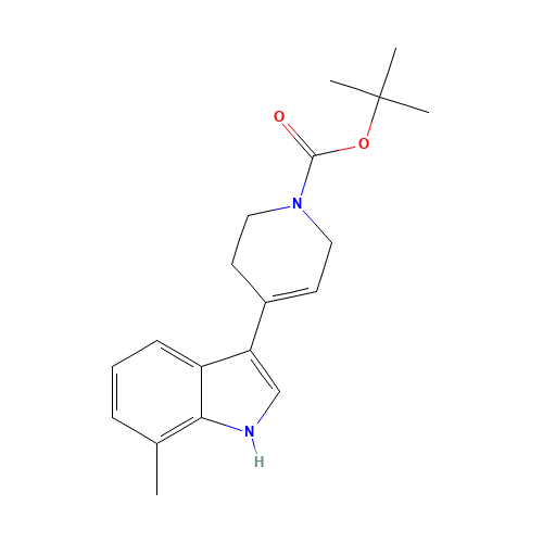 tert-butyl 4-(7-methyl-1H-indol-3-yl)-3,6-dihydro-2H-pyridine-1-carboxylate (CAS: 1143455-57-5) - Chemical Structure and Molecular Formula 