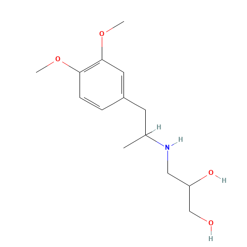 3-[1-(3,4-dimethoxyphenyl)propan-2-ylamino]propane-1,2-diol (CAS: 91944-41-1) - Related Chemical Product
