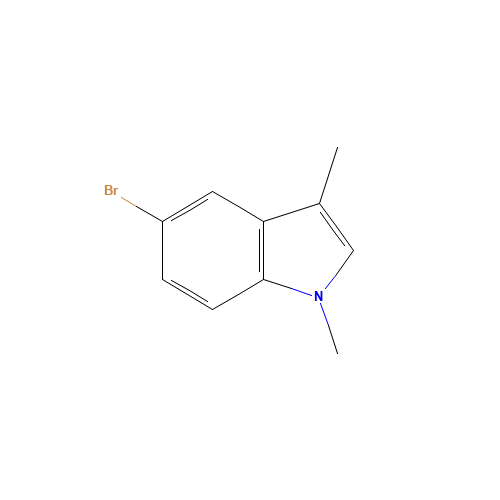 5-bromo-1,3-dimethylindole (CAS: 10075-49-7) - Chemical Structure and Molecular Formula 