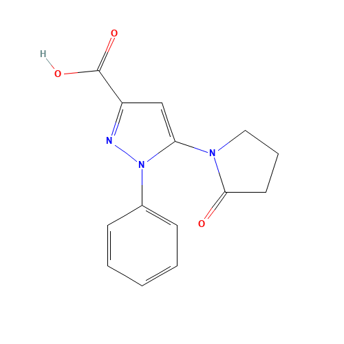 5-(2-oxopyrrolidin-1-yl)-1-phenylpyrazole-3-carboxylic acid (CAS: 1391944-34-5) - Related Chemical Product