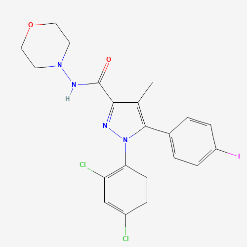 1-(2,4-dichlorophenyl)-5-(4-iodophenyl)-4-methyl-N-morpholin-4-ylpyrazole-3-carboxamide (CAS: 202463-68-1) - Related Chemical Product